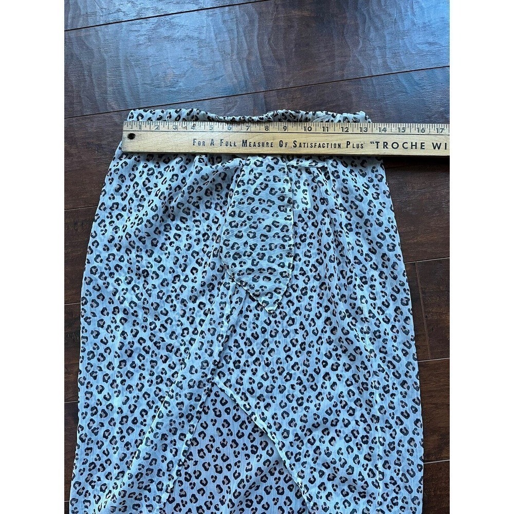 NWT Abercrombie And Fitch Sheet Cheetah Print Pull On High Low Skirt Size XS - Picture 5 of 8